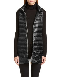 Herno Long Fitted Down Vest With Removable Hood