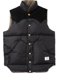 Neighborhood Rocky Mountain Down Filled Suede Panelled Shell Gilet