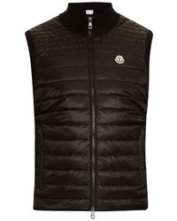 Moncler Nylon And Knit Quilted Down Gilet