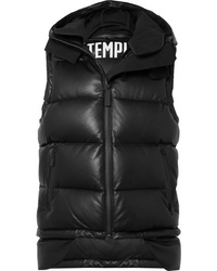 TEMPLA Tuscan Hooded Quilted Leather Down Gilet