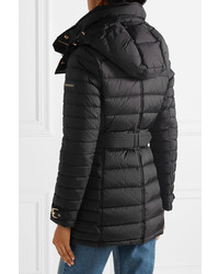 Burberry Hooded Quilted Shell Down Jacket Black