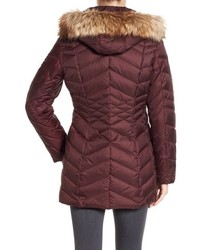 Andrew Marc Marc New York By Quilted Down Jacket With Faux Fur Trim