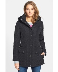 calvin klein quilted jacket with removable hood