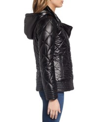 GUESS Reversible Packable Asymmetrical Quilted Jacket