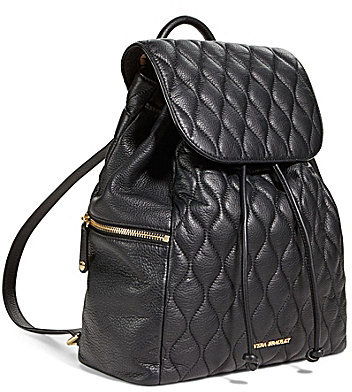 vera bradley black quilted backpack