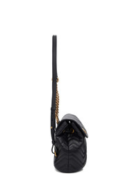 Gucci Black Mini Gg Marmont 20 Backpack