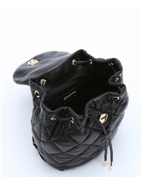 Salvatore Ferragamo Black Quilted Leather Giuliette Backpack