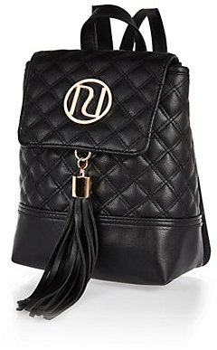 river island backpack black