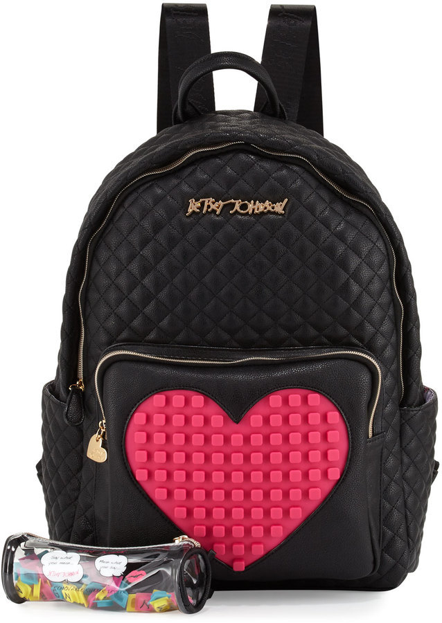 betsey johnson leather backpack