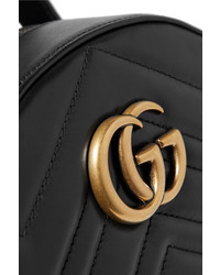 Gucci Gg Marmont Quilted Leather Backpack Black