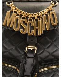 Moschino Lettering Quilted Leather Backpack