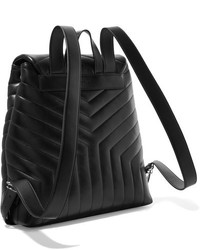 Saint Laurent Loulou Quilted Leather Backpack Black