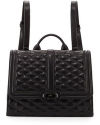 Rebecca Minkoff Love Quilted Leather Backpack Black
