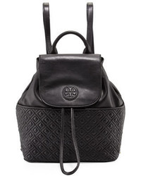 Tory Burch Marion Quilted Leather Backpack Black