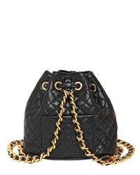 Moschino Mini Quilted Leather Backpack