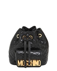 Moschino Mini Quilted Leather Backpack
