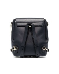 Chloé Navy Faye Small Leather Backpack