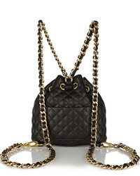 Moschino Quilted Mini Leather Backpack