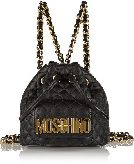 Moschino Quilted Mini Leather Backpack 1 195 NET A PORTER.COM Lookastic