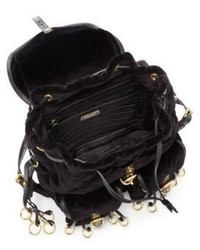 Prada Quilted Velvet Mini Backpack
