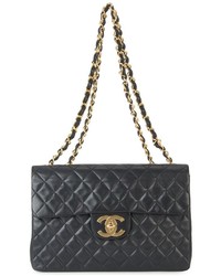 Chanel Vintage Jumbo Quilted Double Chain Shoulder Bag