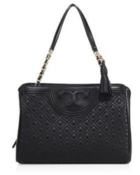 Tory Burch Fleming Quilted Leather Open Shoulder Bag