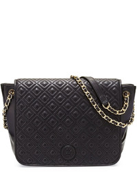 Tory Burch Marion Quilted Small Flap Shoulder Bag Black