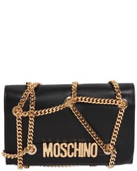 Moschino Chained Quilted Leather Shoulder Bag