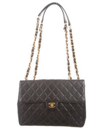 Chanel Quilted Caviar Classic Jumbo Single Flap Bag