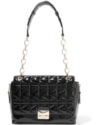 Karl Lagerfeld Quilted Patent Leather Shoulder Bag