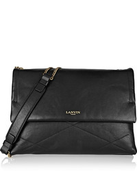 Lanvin Sugar Medium Quilted Leather Shoulder Bag Black