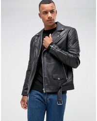 Barneys Originals Premium Leather Biker Jacket