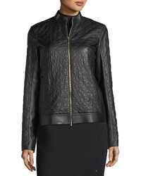 Lafayette 148 New York Becks Quilted Leather Moto Jacket