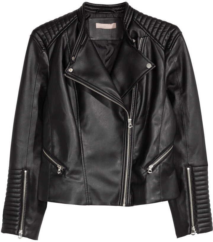 Moet Vaderlijk Aanzetten H&M Biker Jacket Black Ladies, $59 | H & M | Lookastic