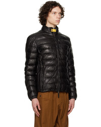 Parajumpers Black Ernie Leather Jacket
