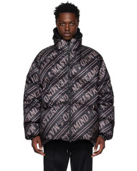 Mastermind World Black Rocky Mountain Featherbed Co Edition Leather Down Jacket