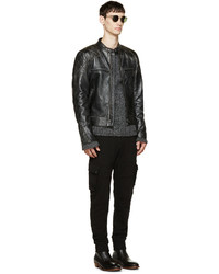 Belstaff Black Vintage Leather David Beckham Edition Jacket