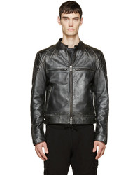 Belstaff Black Vintage Leather David Beckham Edition Jacket