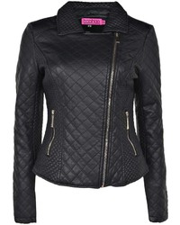 Boohoo Carla Quilted Faux Leather Biker Jacket