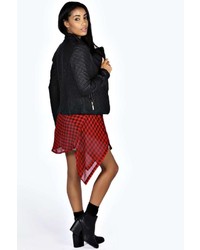 Boohoo Carla Quilted Faux Leather Biker Jacket