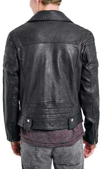Topman Leather Biker Jacket, $300 | Nordstrom | Lookastic