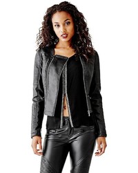 GUESS Quilted Faux Leather Jacket