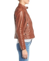 Bernardo Quilted Leather Moto Jacket