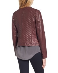 Cole Haan Quilted Leather Moto Jacket