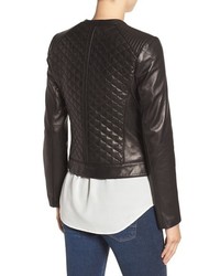 Cole Haan Quilted Leather Moto Jacket
