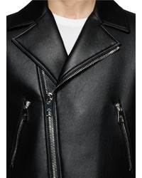 Neil Barrett Quilted Sleeve Leather Biker Jacket