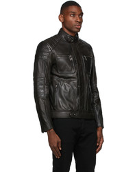 Belstaff Black Leather Weybridge 20 Jacket