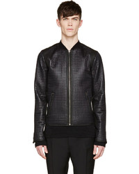 Dolce & Gabbana Black Quilted Bomber Jacket