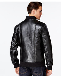GUESS Colin Quilted Faux Leather Jacket