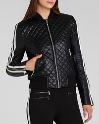 BCBGMAXAZRIA Jacket Morgan Quilted Faux Leather Bomber